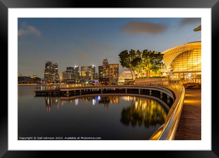 Views around Singapore , Asia,  Framed Mounted Print by Gail Johnson