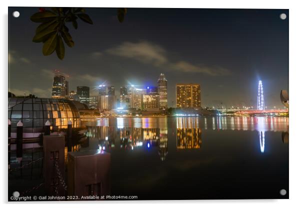 Views around Singapore , Asia,  Acrylic by Gail Johnson