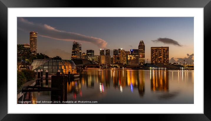 Views around Singapore , Asia,  Framed Mounted Print by Gail Johnson