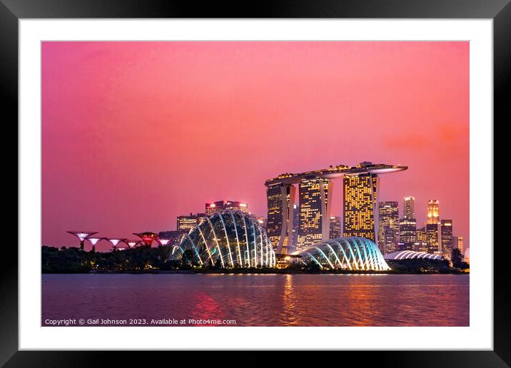 Views around Singapore , Asia,  Framed Mounted Print by Gail Johnson