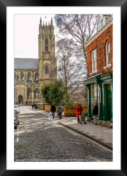 Beverley Minster view Framed Mounted Print by Rodney Hutchinson