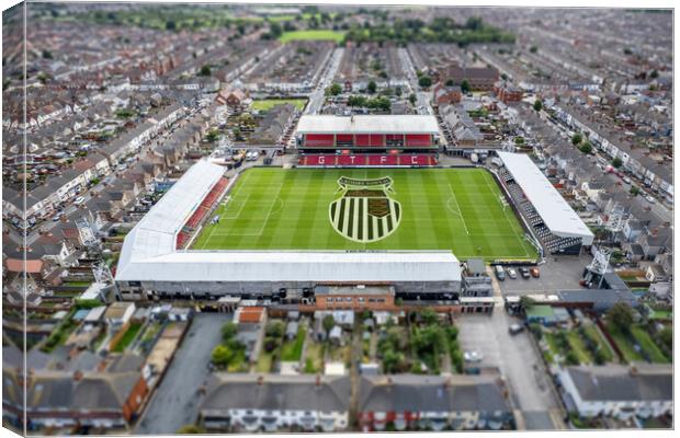Grimsby Town Football Club Canvas Print by Apollo Aerial Photography