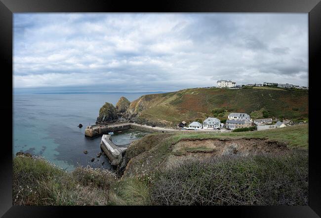  Mullion cove cornwall  Framed Print by kathy white