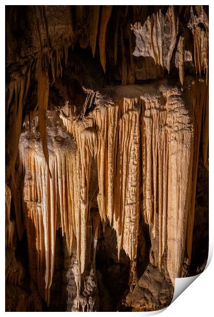Postojna Cave Interior In Slovenia Print by Artur Bogacki