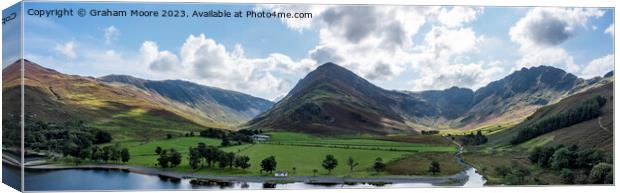 Honister Fleetwith Pike and Haystacks pan Canvas Print by Graham Moore