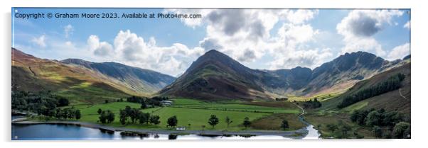 Honister Fleetwith Pike and Haystacks pan Acrylic by Graham Moore