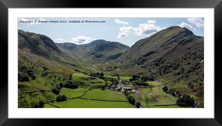 Seathwaite Fell and Base Brown Framed Mounted Print by Graham Moore