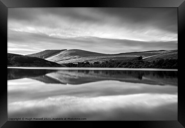 Glenbuck Loch Reflections Framed Print by Hugh Maxwell