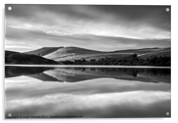 Glenbuck Loch Reflections Acrylic by Hugh Maxwell