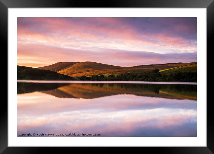 Glenbuck Loch Sunrise Framed Mounted Print by Hugh Maxwell