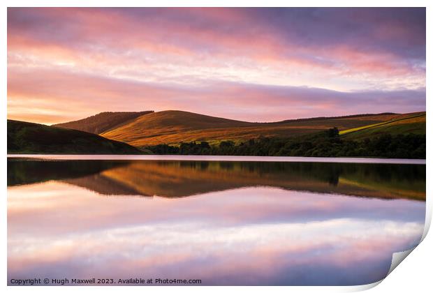 Glenbuck Loch Sunrise Print by Hugh Maxwell