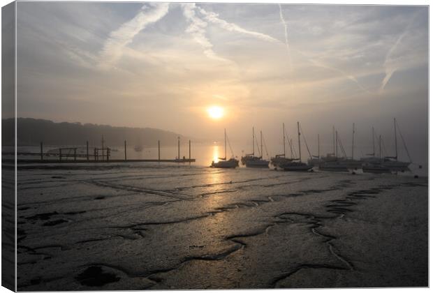 Sunrise on the Medway at Upnor Canvas Print by Rob Lucas