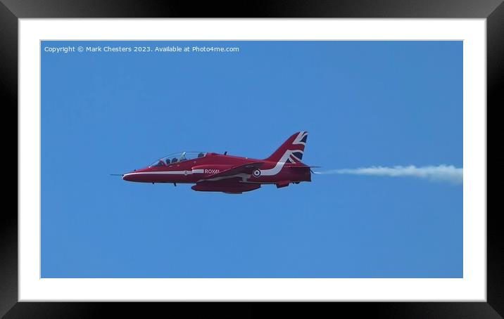 Red Arrow in flight Blackpool airshow August 2023 Framed Mounted Print by Mark Chesters