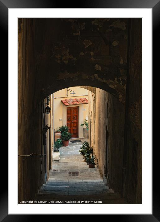 Tuscan Enchantment in Cortona Framed Mounted Print by Steven Dale