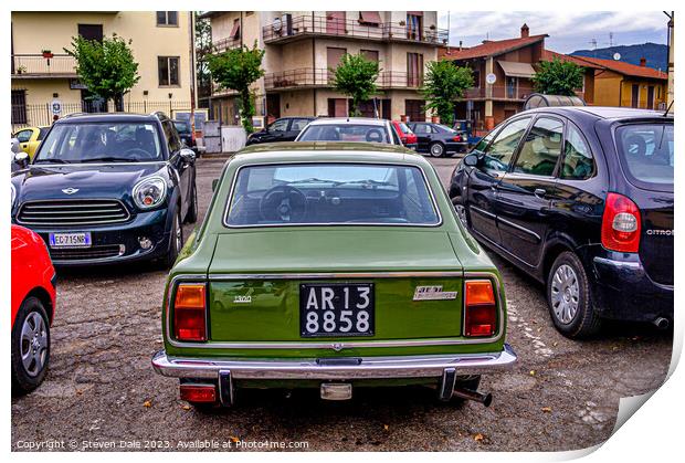 Enchanting Fiat 128 Amidst Tuscan Charm Print by Steven Dale
