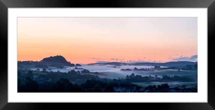 Loudoun Hill Mist Framed Mounted Print by Hugh Maxwell