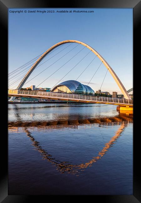 Gateshead Millennium Bridge Framed Print by David Pringle