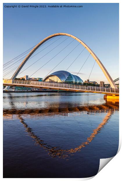 Gateshead Millennium Bridge Print by David Pringle