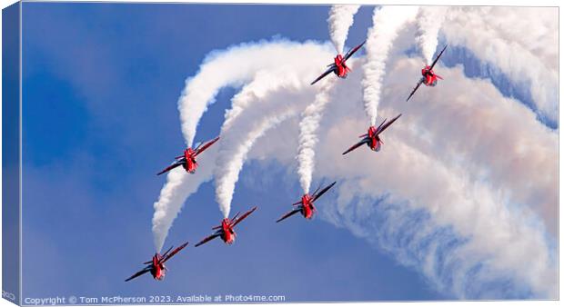 Red Arrows Display  Canvas Print by Tom McPherson