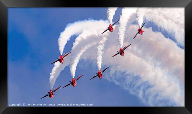 Red Arrows Display  Framed Print by Tom McPherson