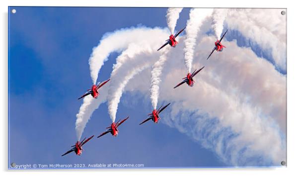 Red Arrows Display  Acrylic by Tom McPherson