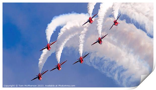 Red Arrows Display  Print by Tom McPherson