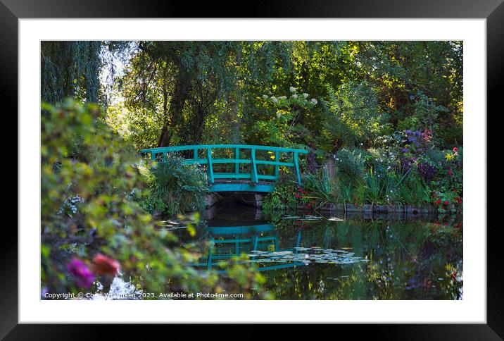 the pond in the garden of Monet in Giverny France Framed Mounted Print by Chris Willemsen