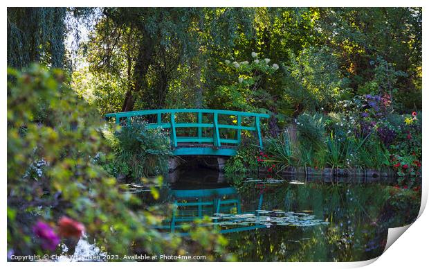 the pond in the garden of Monet in Giverny France Print by Chris Willemsen
