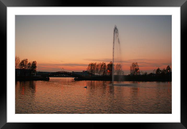Lakeside Framed Mounted Print by Mark Hobson