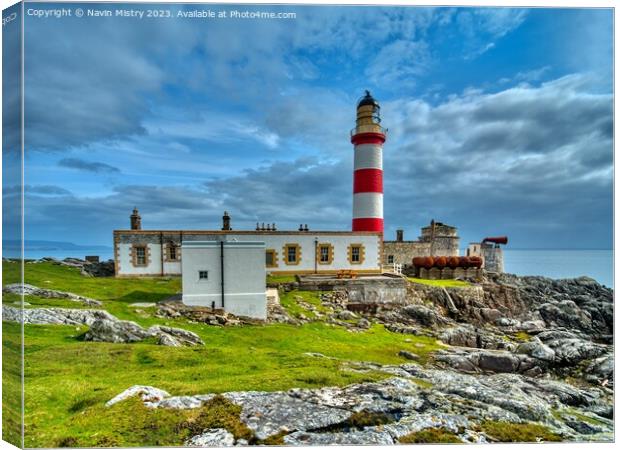 Isle of Scalpay Lighthouse Canvas Print by Navin Mistry
