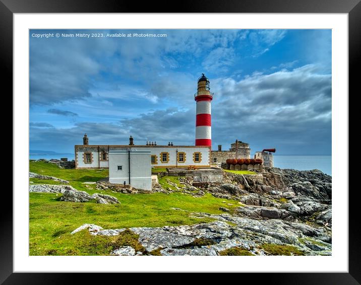 Isle of Scalpay Lighthouse Framed Mounted Print by Navin Mistry
