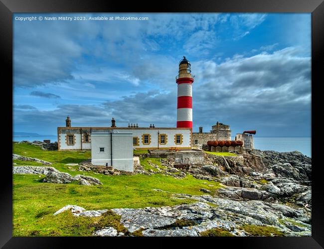 Isle of Scalpay Lighthouse Framed Print by Navin Mistry