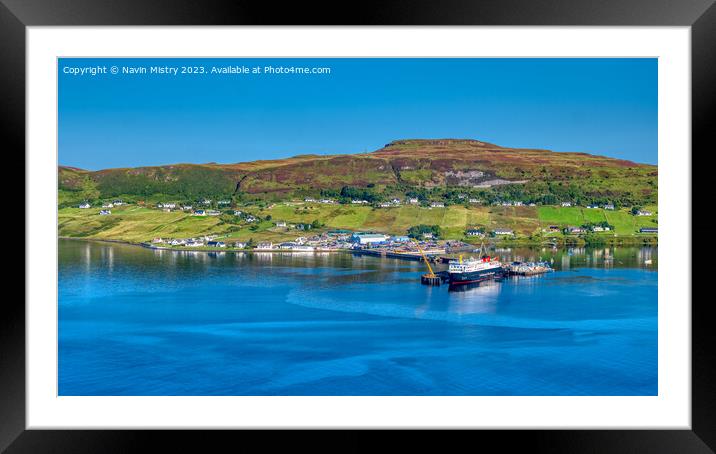 A view of Uig, Isle of Skye  Framed Mounted Print by Navin Mistry