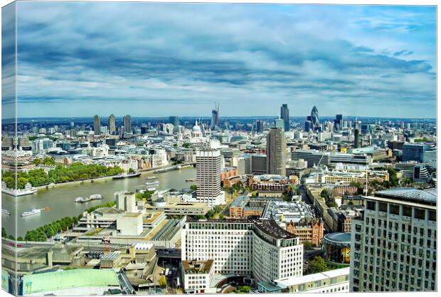 London from the London Eye. Canvas Print by Steve Painter