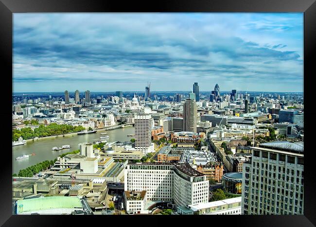 London from the London Eye. Framed Print by Steve Painter