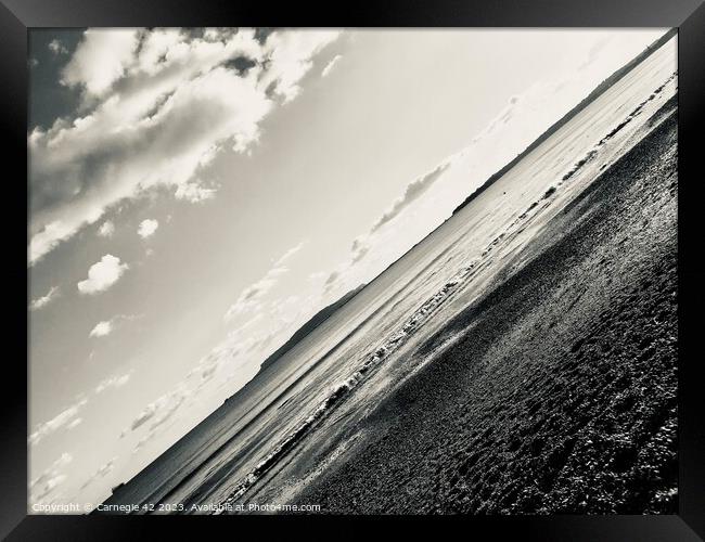 Dramatic Weymouth Beach Vista Framed Print by Carnegie 42