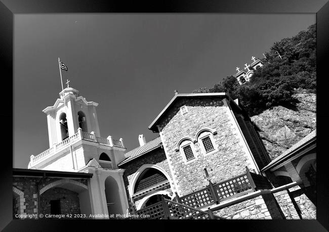 Enigmatic Cyprus Monastery Vista Framed Print by Carnegie 42