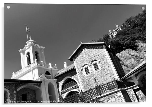 Enigmatic Cyprus Monastery Vista Acrylic by Carnegie 42