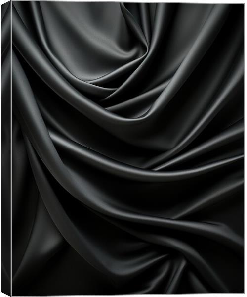 Black Luxury plain texture background - stock photography Canvas Print by Erik Lattwein