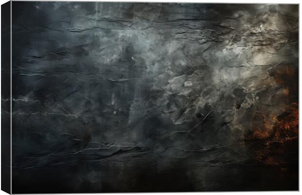 Charcoal plain texture background - stock photography Canvas Print by Erik Lattwein
