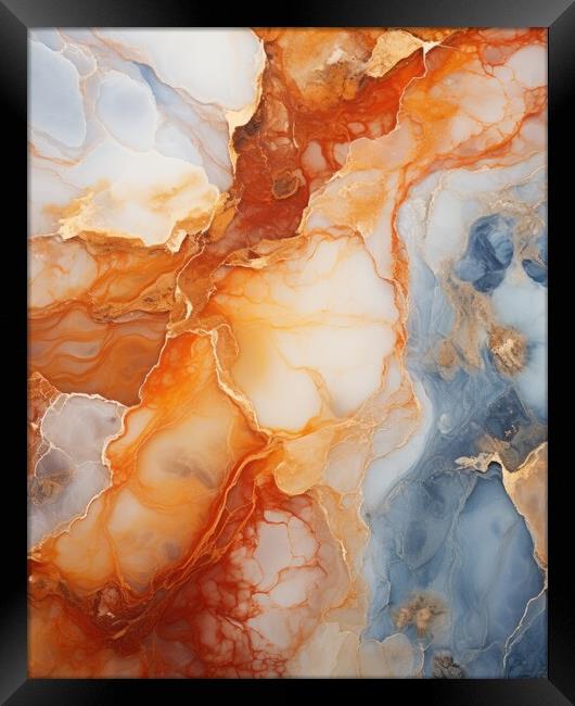 Marble texture background - stock photography Framed Print by Erik Lattwein