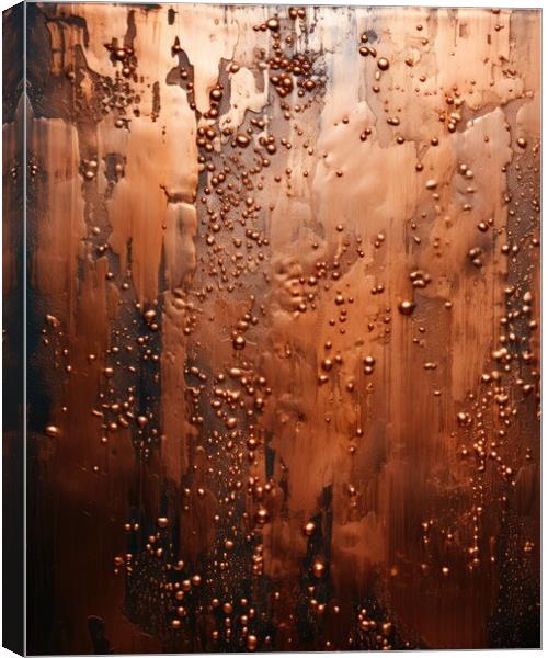 Copper plain texture background - stock photography Canvas Print by Erik Lattwein