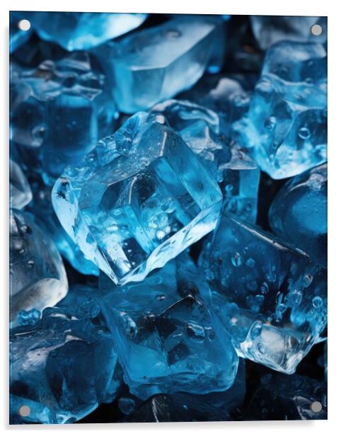 Ice texture background - stock photography Acrylic by Erik Lattwein
