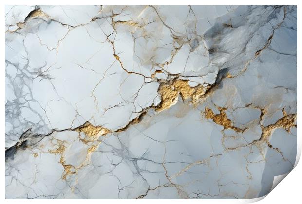 Marble texture background - stock photography Print by Erik Lattwein
