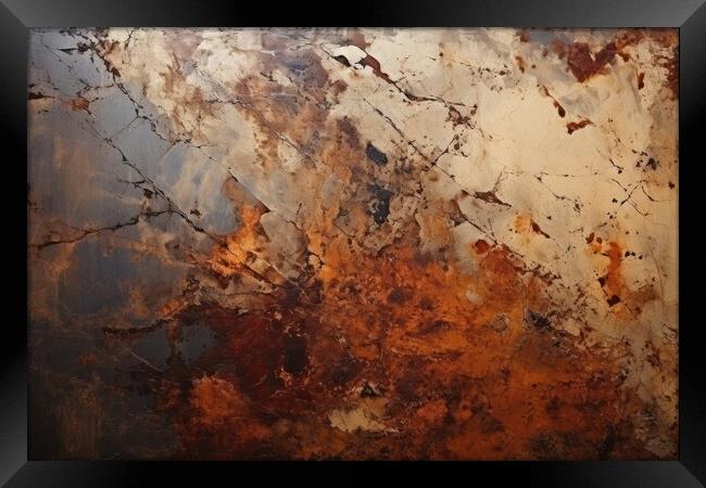 Oil spill plain texture background - stock photography Framed Print by Erik Lattwein