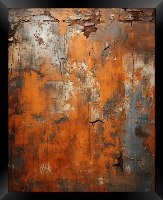 Rust texture background - stock photography Framed Print by Erik Lattwein