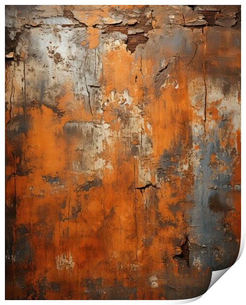 Rust texture background - stock photography Print by Erik Lattwein