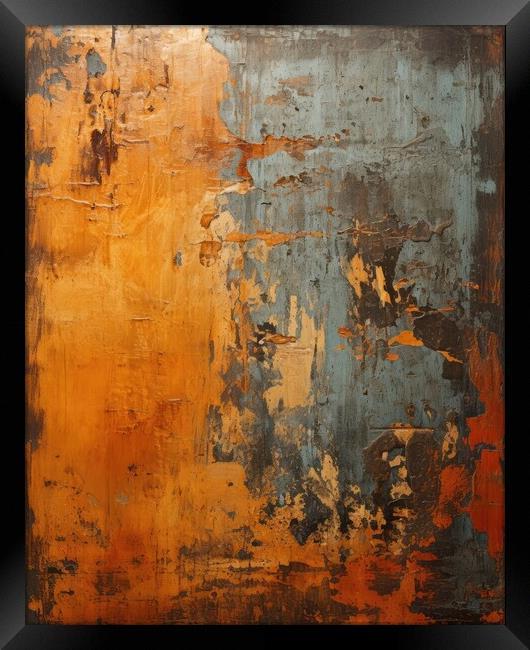 Rust texture background - stock photography Framed Print by Erik Lattwein