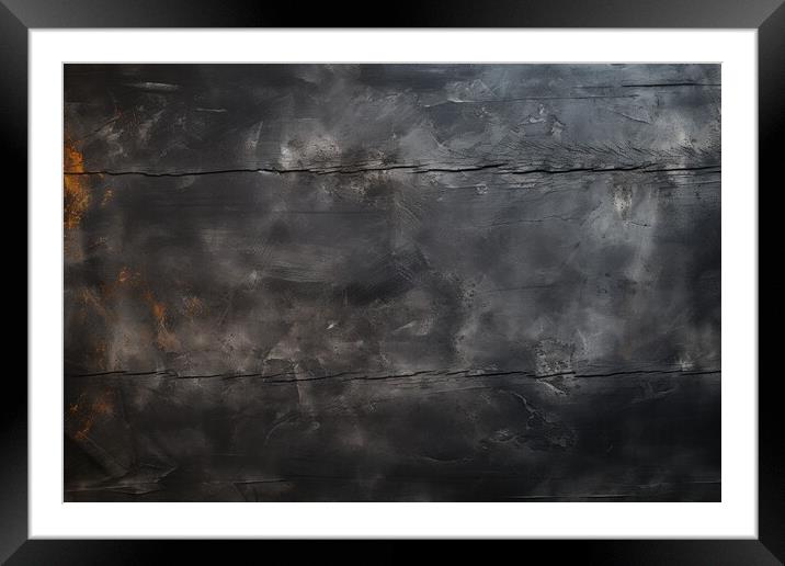 Chalkboard plain texture background - stock photography Framed Mounted Print by Erik Lattwein