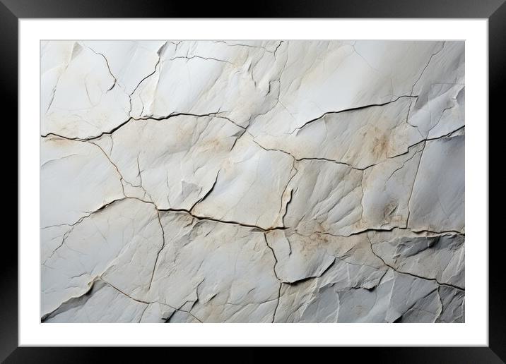 Limestone plain texture background - stock photography Framed Mounted Print by Erik Lattwein